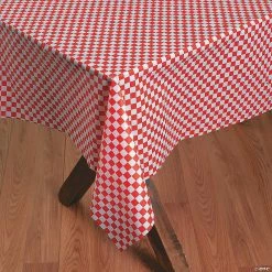 New π Red & White Checkered Banquet Plastic Tablecloth Roll π― 5 New π Red & White Checkered Banquet Plastic Tablecloth Roll π― -Cheap Birthday Table Covers Store 3 741a