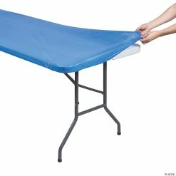 Best reviews of 👍 Fitted Rectangle Plastic Tablecloth ✔️ -Cheap Birthday Table Covers Store blue fitted rectangle plastic tablecloth13794373 a01