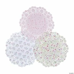 Cheap 💯 Floral Print Charger Doilies - 3 Pc. 😀