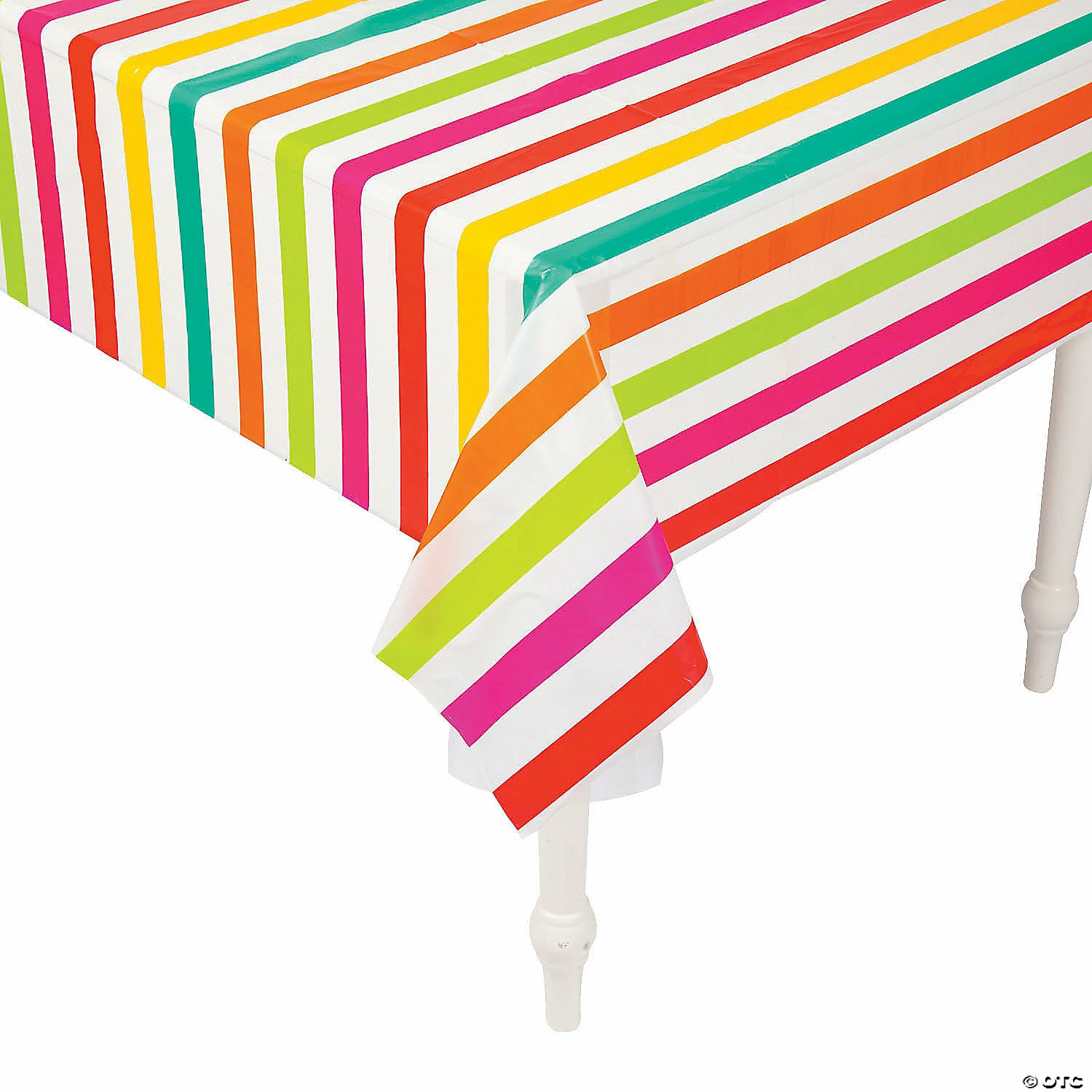 Wholesale ✨ Luau Bright Stripe Plastic Tablecloth Roll ✔️ 4 Wholesale ✨ Luau Bright Stripe Plastic Tablecloth Roll ✔️ - Image 2