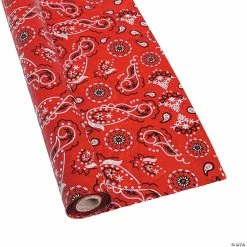 Hot Sale 👏 Red Bandana Plastic Tablecloth Roll 👍