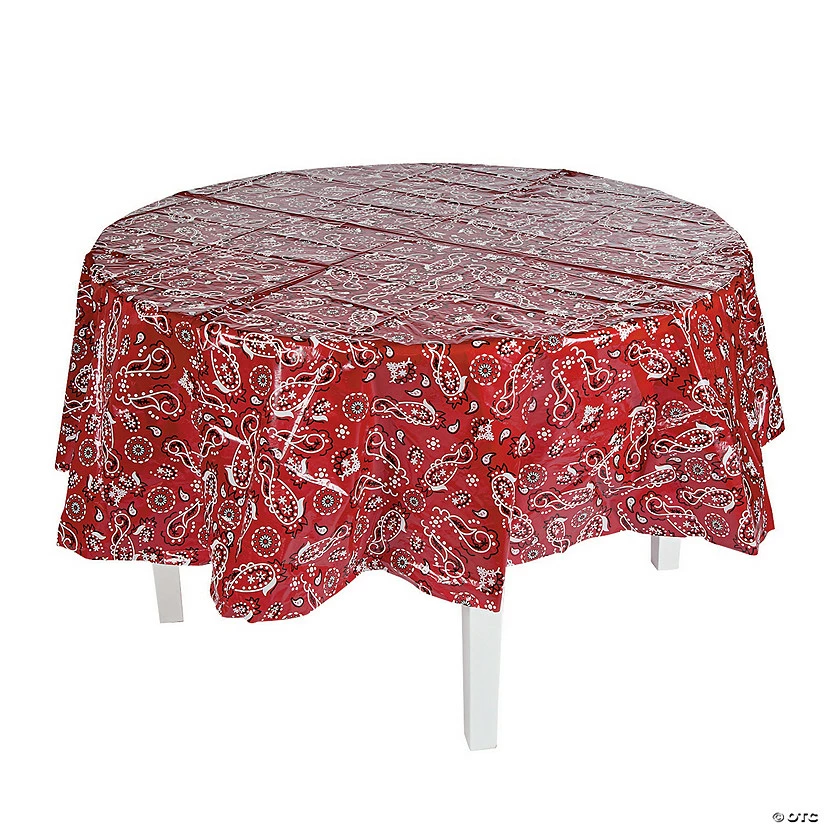 Coupon 𧨠Red Bandana Round Plastic Tablecloth π€© 3 Coupon 𧨠Red Bandana Round Plastic Tablecloth π€©