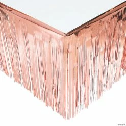 Outlet โจ Rose Gold Metallic Fringe Plastic Table ๐ Skirt ๐