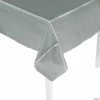 Best deal 🧨 Rectangle Plastic Tablecloth 🧨 -Cheap Birthday Table Covers Store silver plastic tablecloth70 1441