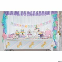 Brand new ✨ Sparkle Unicorn Plastic Tablecloth 🎁 -Cheap Birthday Table Covers Store sparkle unicorn plastic tablecloth13798039 a01