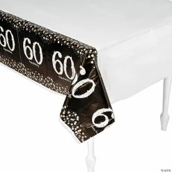 Cheapest ❤️ Sparkling Celebration 60th 🥳 Birthday Tablecloth 😍
