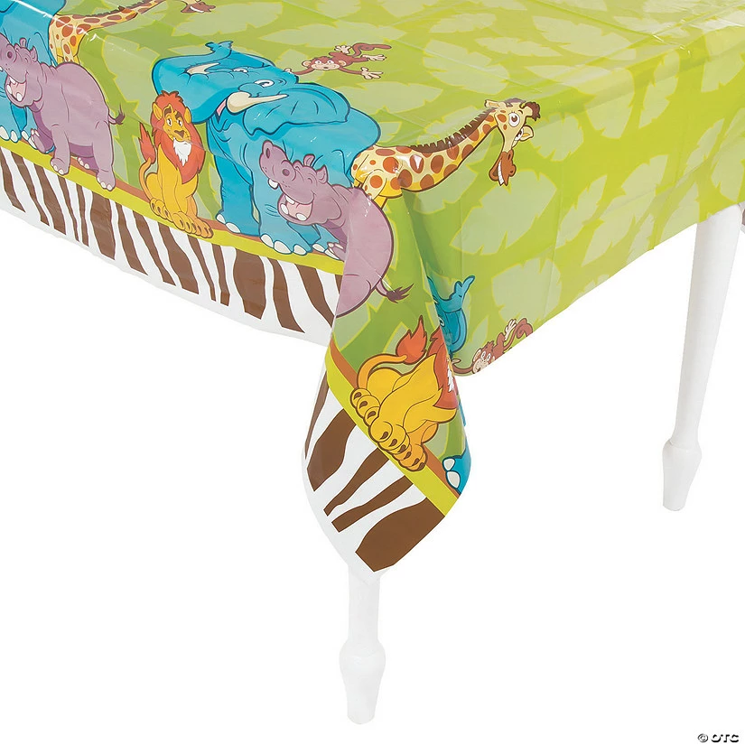 Brand new ๐ฅฐ Zoo Adventure Plastic Tablecloth ๐ 2 Brand new ๐ฅฐ Zoo Adventure Plastic Tablecloth ๐